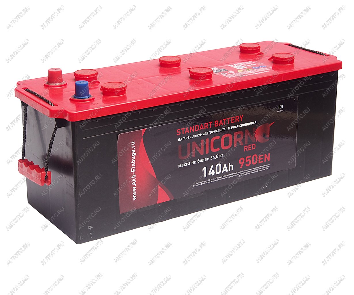 17 399 р. Аккумулятор UNICORN Red 140Ач обратная полярность UNICORN 6ст140(3)  с доставкой в г. Кемерово