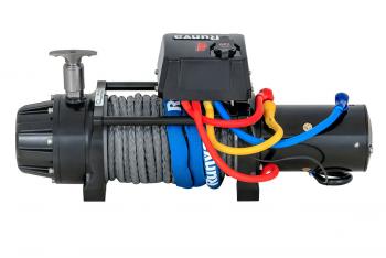 97 509 р. Лебёдка автомобильная электрическая 12V Runva 12500 lbs 5670 кг (влагозащищенная), комбинированный роспуск, синтетический трос  ewb12500ssrmac  с доставкой в г. Кемерово. Увеличить фотографию 4