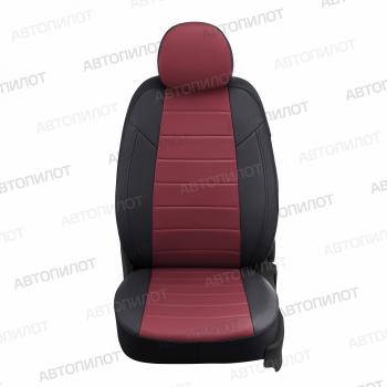 12 799 р. Чехлы на сиденья Экокожа (сплошное экокожа) Автопилот  FAW Bestune B70 (2020-2025) лифтбэк (черный/бордовый)  с доставкой в г. Кемерово. Увеличить фотографию 3