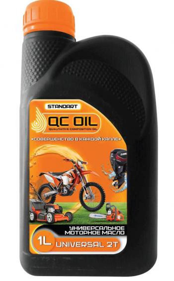 Моторное масло UNIVERSAL 2T для двухтактных двигателей QC OIL Standart, канистра 1л  qcsu2t1