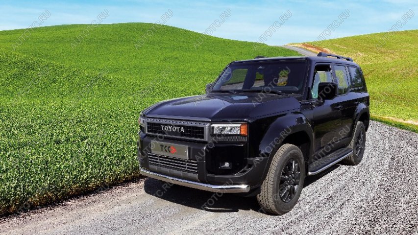 29 999 р. Защита передняя (овальная 75х42 мм) ТСС Тюнинг  Toyota Land Cruiser Prado  J250 (2023-2025)  с доставкой в г. Кемерово