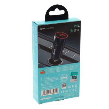 489 р. Устройство зарядное в прикуриватель 1USB + 1 Type C 12V HOCO HOCO z46a blue  с доставкой в г. Кемерово. Увеличить фотографию 5