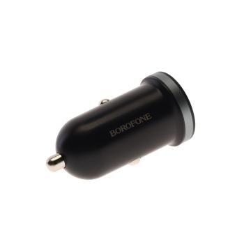 319 р. Устройство зарядное в прикуриватель 1USB + 1 Type C 12V BOROFONE BOROFONE bz22 black  с доставкой в г. Кемерово. Увеличить фотографию 2