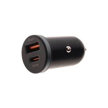 319 р. Устройство зарядное в прикуриватель 1USB + 1 Type C 12V BOROFONE BOROFONE bz22 black  с доставкой в г. Кемерово. Увеличить фотографию 1