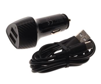 288 р. Устройство зарядное в прикуриватель 2USB 12V BOROFONE BOROFONE bz31a black  с доставкой в г. Кемерово. Увеличить фотографию 1