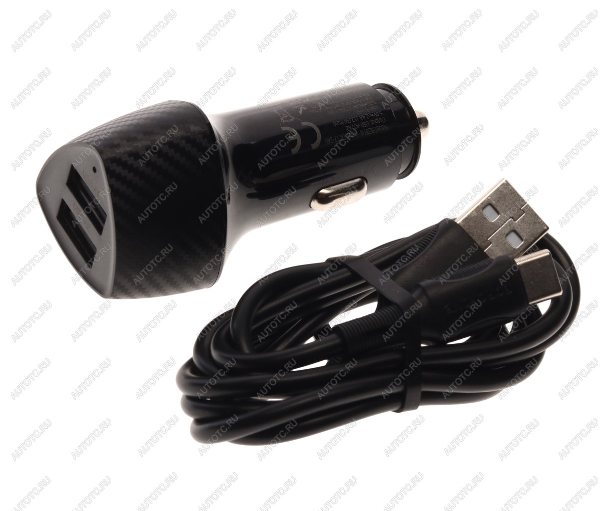288 р. Устройство зарядное в прикуриватель 2USB 12V BOROFONE BOROFONE bz31a black  с доставкой в г. Кемерово