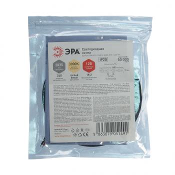 1 279 р. Лента светодиодная гибкая 19.2W 5м IP20 12V теплый белый ЭРА ЭРА ls2835 -19,2-240-12-3000k-ip20  с доставкой в г. Кемерово. Увеличить фотографию 4