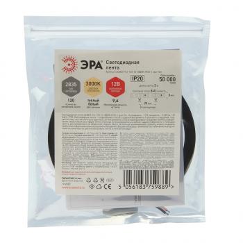 559 р. Лента светодиодная гибкая 9.6W 5м IP20 12V теплый белый ЭРА ЭРА ls2835 -9,6-120-12-3000k-ip20  с доставкой в г. Кемерово. Увеличить фотографию 2