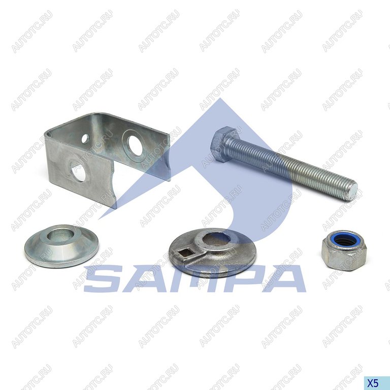 2 099 р. Ремкомплект SAF пальца рессоры (болт,гайка,шайба,скоба) SAMPA SAMPA 075.594  с доставкой в г. Кемерово