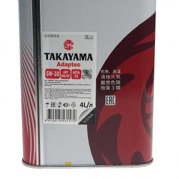 2 899 р. Масло моторное Adaptec C3 5W30 синт.4л TAKAYAMA TAKAYAMA 6056086  с доставкой в г. Кемерово. Увеличить фотографию 4