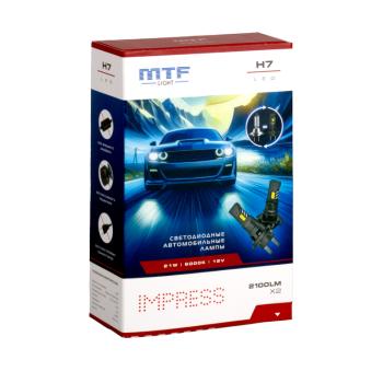3 269 р. Лампа светодиодная 12V H7 PX26d бокс (2шт.) MTF MTF ht07k6  с доставкой в г. Кемерово. Увеличить фотографию 1