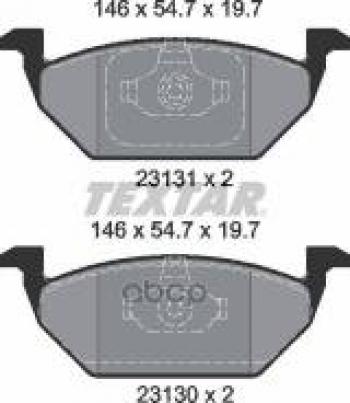 Колодки тормозные передние (4шт.) TEXTAR Audi A3 8LA хэтчбэк 5 дв. дорестайлинг (1996-2000)