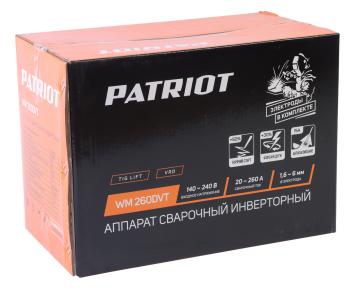 14 449 р. Аппарат сварочный 10.7кВт 20-230А d=1.6-6.0 140-240В инвертор PATRIOT PATRIOT wm260dvt   с доставкой в г. Кемерово. Увеличить фотографию 5