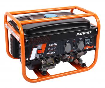 28 449 р. Бензогенератор 2.8кВт 4такт. расх.= 1.956лч. бак=15л PATRIOT PATRIOT grs 3500  с доставкой в г. Кемерово. Увеличить фотографию 3