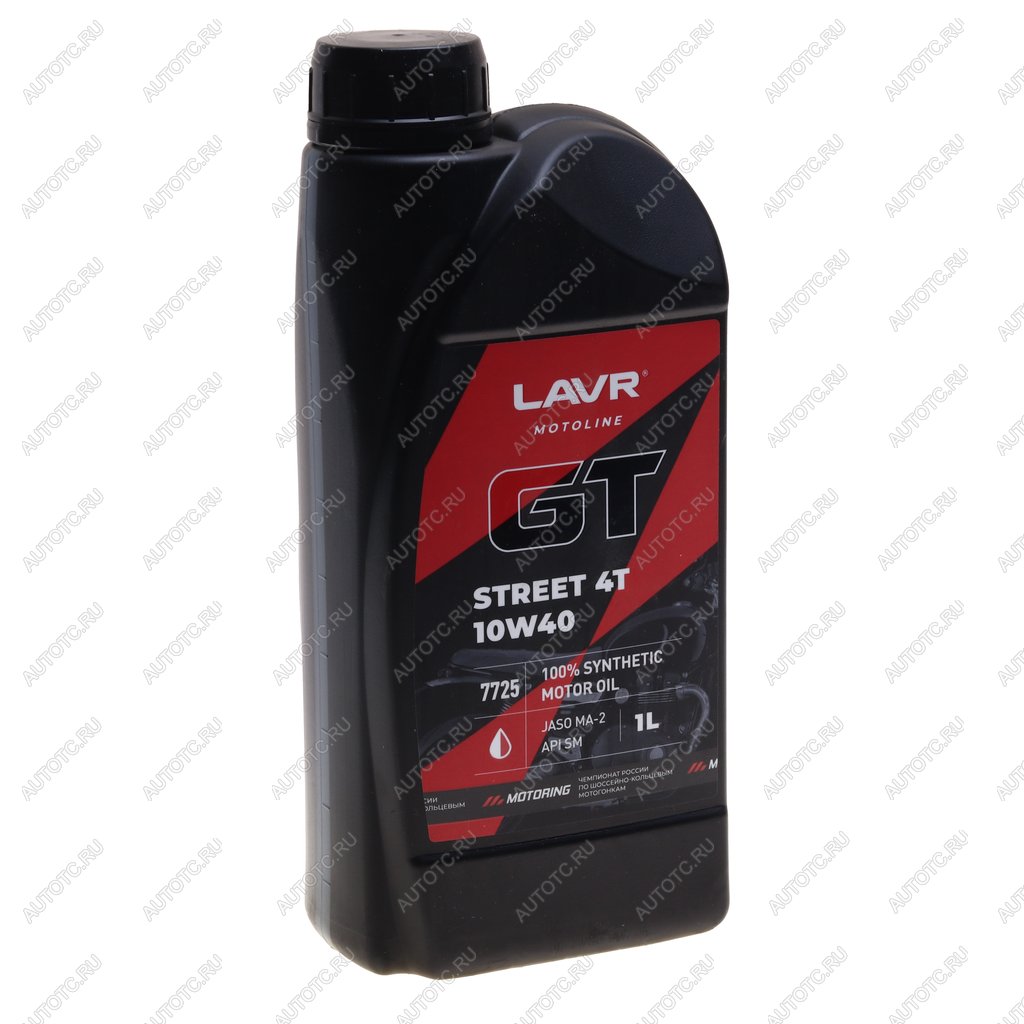 1 199 р. Масло моторное для 4-х тактных двигателей GT STREET 4T MA-2 10W40 синт.1л MOTO LAVR LAVR ln7725  с доставкой в г. Кемерово