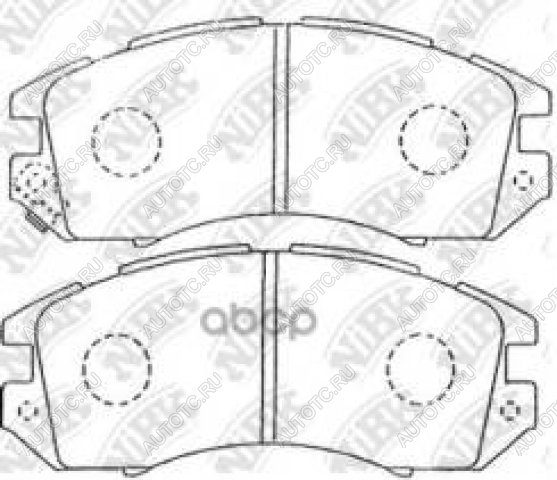 1 899 р. Колодки тормозные задние (4шт.) NIBK Subaru Impreza GC седан (1992-2000)  с доставкой в г. Кемерово