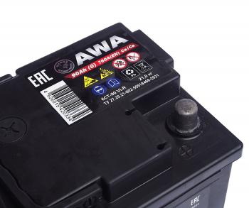 10 449 р. Аккумулятор AWA 90Ач обратная полярность AWA 6ст90(0)  с доставкой в г. Кемерово. Увеличить фотографию 2