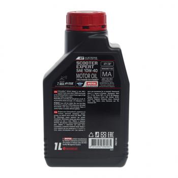 1 179 р. Масло моторное для 4-х тактных двигателей SCOOTER EXPERT 4T 10W40 псинт.1л MOTUL MOTUL 112752  с доставкой в г. Кемерово. Увеличить фотографию 2