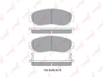 1 699 р. Комплект передних колодок дисковых тормозов (4 шт.) LYNX Honda Odyssey 3 (2004-2008)  с доставкой в г. Кемерово. Увеличить фотографию 2