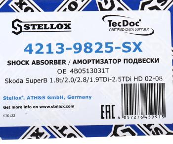 2 399 р. Амортизатор VW Passat (96-05) SKODA Superb (01-08) задний левыйправый газовый STELLOX STELLOX 42139825sx  с доставкой в г. Кемерово. Увеличить фотографию 4