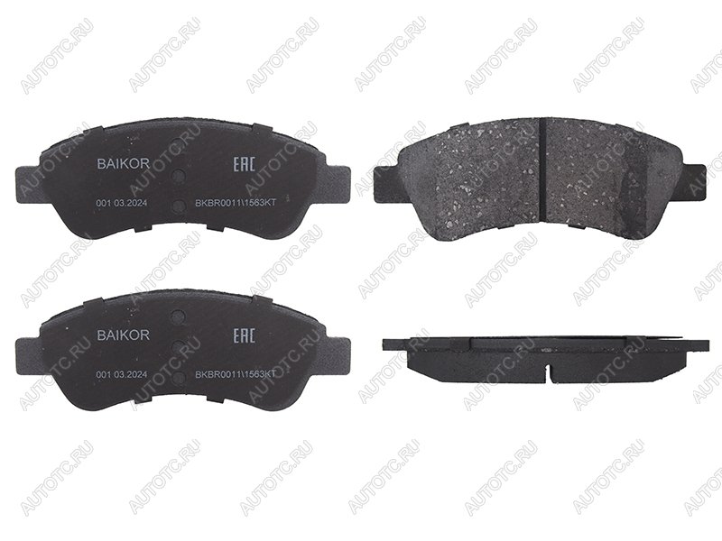 1 069 р. Колодки тормозные передние BAIKOR Peugeot Partner B9 дорестайлинг (2008-2012)  с доставкой в г. Кемерово