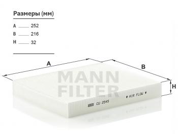 Фильтр салона MANN Skoda Fabia  Mk1 (2000-2008) седан дорестайлинг, универсал дорестайлинг, хэтчбэк дорестайлинг, седан рестайлинг, универсал рестайлинг, хэтчбек рестайлинг