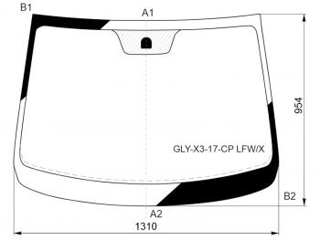 9 199 р. Стекло лобовое Livan X3 Pro 22- XYG GLY-X3-17-CP LFW/X  с доставкой в г. Кемерово. Увеличить фотографию 1