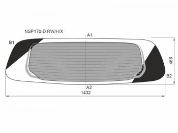 Стекло заднее (Затемненное Обогрев) Toyota Sienta 15-22 XYG NSP170-D RW/H/X