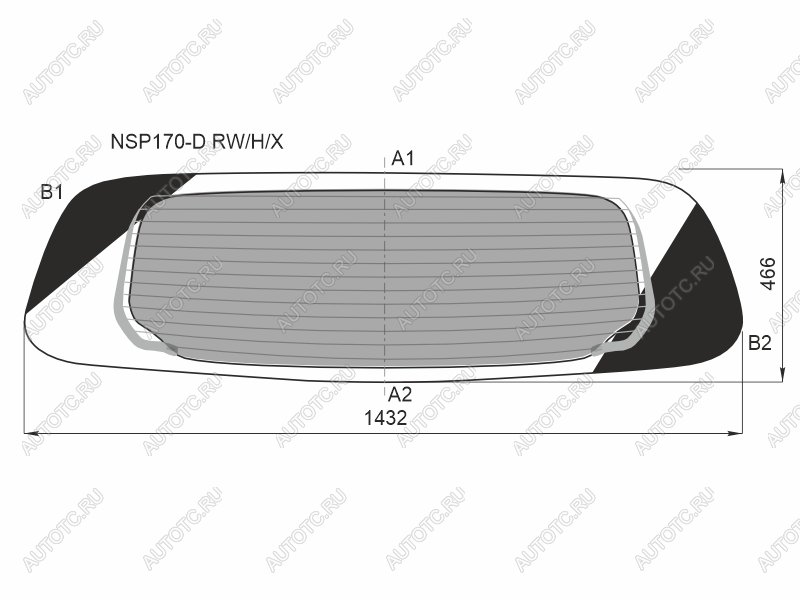 10 999 р. Стекло заднее (Затемненное Обогрев) Toyota Sienta 15-22 XYG NSP170-D RW/H/X  с доставкой в г. Кемерово