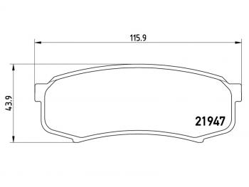 2 479 р. Колодки тормозные задние BAIKOR Toyota Land Cruiser J105 (1998-2007)  с доставкой в г. Кемерово. Увеличить фотографию 1