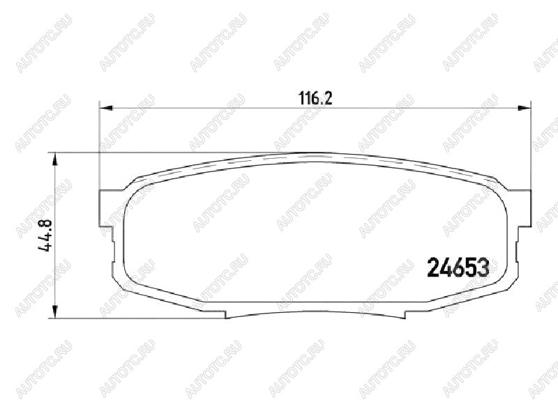 4 499 р. Колодки тормозные задние BAIKOR Toyota Sequoia XK80 (2022-2025)  с доставкой в г. Кемерово