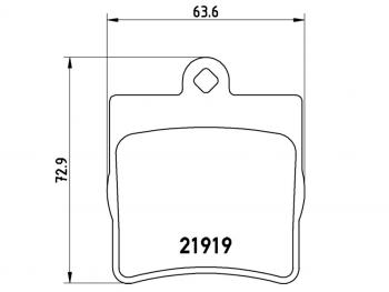 Колодки тормозные задние BAIKOR Mercedes-Benz C-Class  W203 (2000-2008) дорестайлинг седан, рестайлинг седан