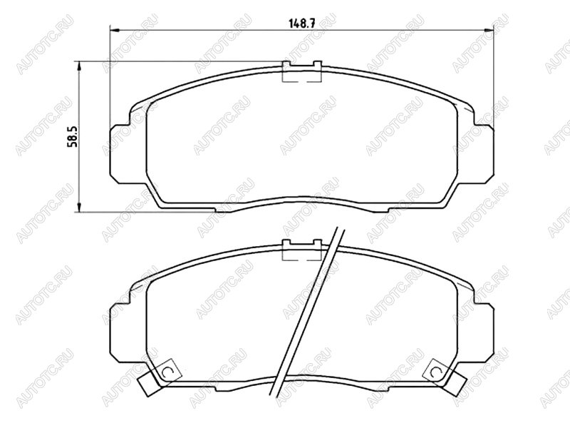 3 399 р. Колодки тормозные перед BREMBO Honda Accord 8 CU седан дорестайлинг (2008-2011)  с доставкой в г. Кемерово