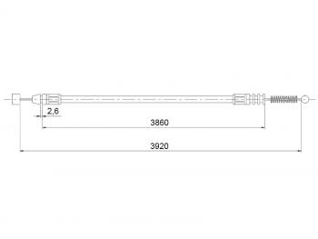 Трос багажника MITSUBISHI LANCER IXX 00-13 LHD SAT ST-345-0006