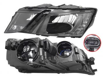 Фара левая (галоген, с электрокорректором) SAT Skoda Octavia  A7 (2016-2020) рестайлинг лифтбэк, рестайлинг универсал
