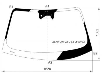 16 399 р. Стекло лобовое (Камера Датчик дождя) Zeekr 001 21- XYG ZEKR-001-22-L-SZ LFW/R/X  с доставкой в г. Кемерово. Увеличить фотографию 1