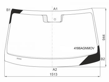 Стекло лобовое (Датчик дождя Место под датчик запотевания) Hyundai Sonata 19-23 FUYAO 4186AGNMOV