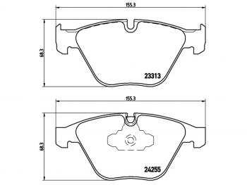 5 699 р. Колодки тормозные передние BAIKOR BMW 3 серия E90 седан дорестайлинг (2004-2008)  с доставкой в г. Кемерово. Увеличить фотографию 1