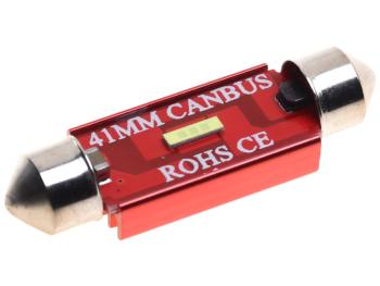196 р. Лампа светодиодная 1224V C5W SV8.5-8 41мм с блокиратором ошибок CANbus LED 1 SMD 1860 White MISTAR MISTAR mis-170541  с доставкой в г. Кемерово. Увеличить фотографию 1