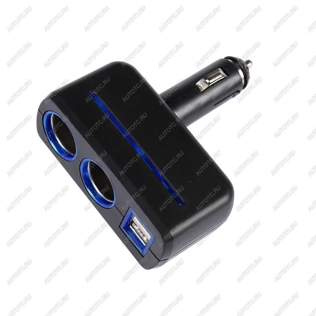 399 р. Разветвитель прикуривателя 2-х гнездовой 12-24V 2USB OLESSON OLESSON no.1637  с доставкой в г. Кемерово