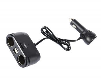 669 р. Разветвитель прикуривателя 2-х гнездовой 12-24V 2USB OLESSON OLESSON no.1675  с доставкой в г. Кемерово. Увеличить фотографию 1
