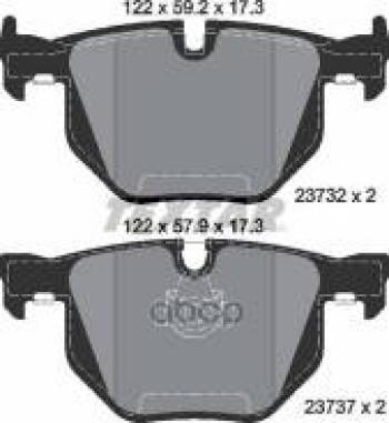 4 299 р. Колодки тормозные задние (4шт.) TEXTAR  BMW 5 серия  E60 (2003-2010) седан дорестайлинг, седан рестайлинг  с доставкой в г. Кемерово. Увеличить фотографию 1