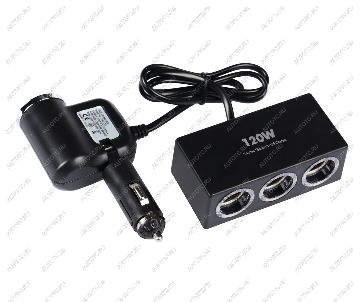 599 р. Разветвитель прикуривателя 4-х гнездовой 12-24V 1USB OLESSON OLESSON no.1527  с доставкой в г. Кемерово