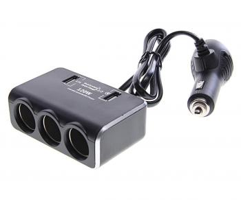 999 р. Разветвитель прикуривателя 3-х гнездовой 12-24V 2USB OLESSON OLESSON no.1639  с доставкой в г. Кемерово. Увеличить фотографию 1