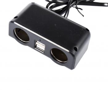 749 р. Разветвитель прикуривателя 2-х гнездовой 12-24V 1USB OLESSON OLESSON no.1676  с доставкой в г. Кемерово. Увеличить фотографию 3