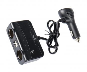 749 р. Разветвитель прикуривателя 2-х гнездовой 12-24V 1USB OLESSON OLESSON no.1676  с доставкой в г. Кемерово. Увеличить фотографию 1