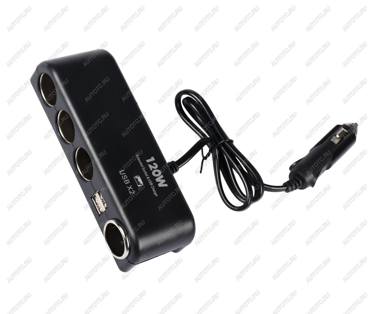 499 р. Разветвитель прикуривателя 4-х гнездовой 12-24V 2USB OLESSON OLESSON no.1525  с доставкой в г. Кемерово