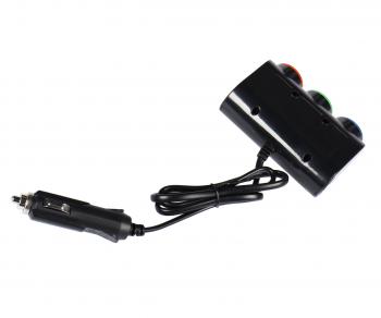 499 р. Разветвитель прикуривателя 3-х гнездовой 12-24V 2USB OLESSON OLESSON no.1523  с доставкой в г. Кемерово. Увеличить фотографию 2