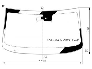 Стекло лобовое (Датчик дождя Молдинг) Haval H6 20-24 XYG HVL-H6-21-L-VCS LFW/X