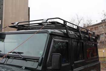 33 999 р. Багажник экспедиционный РИФ для Land Rover Defender 1350x1900 мм  rifdef-roof1900-stop  с доставкой в г. Кемерово. Увеличить фотографию 3